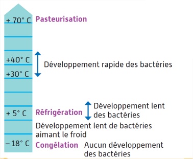 Conditions de vie d'une bactrie